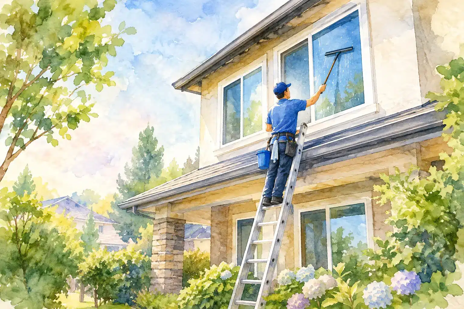 Window Cleaning for Two Storey Homes Safely